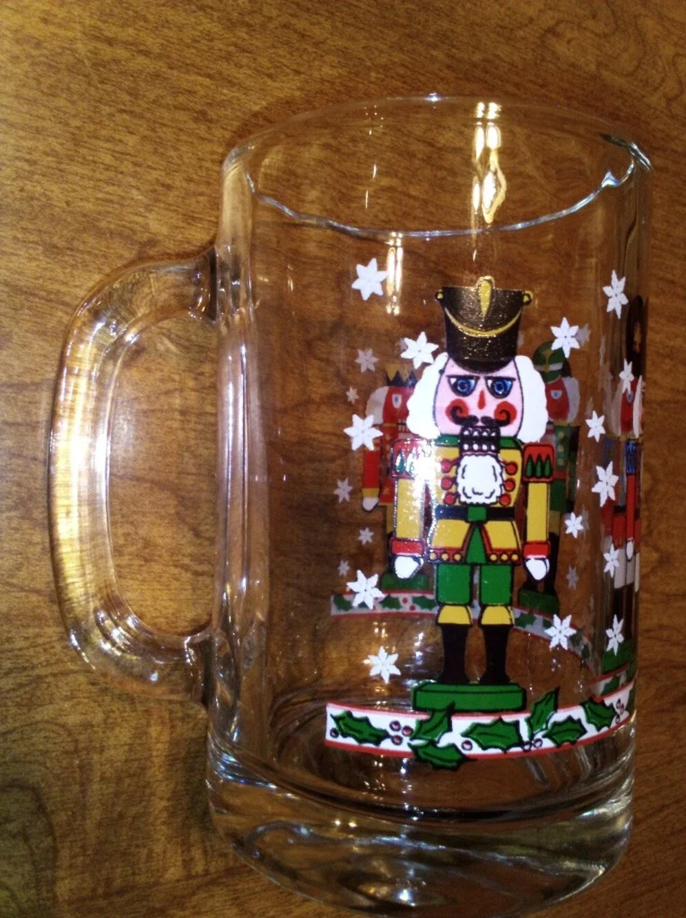 Nutcracker Holiday Clear Heavy Glass 4